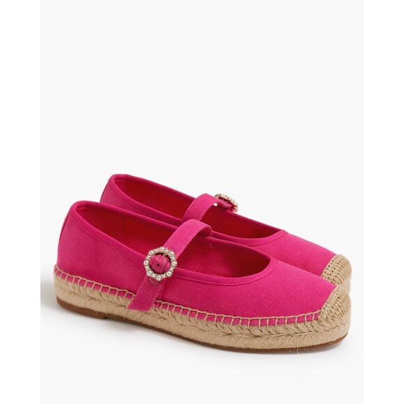JCrew Hot Pink Espadrilles Size 9.5* - Picture 1 of 8